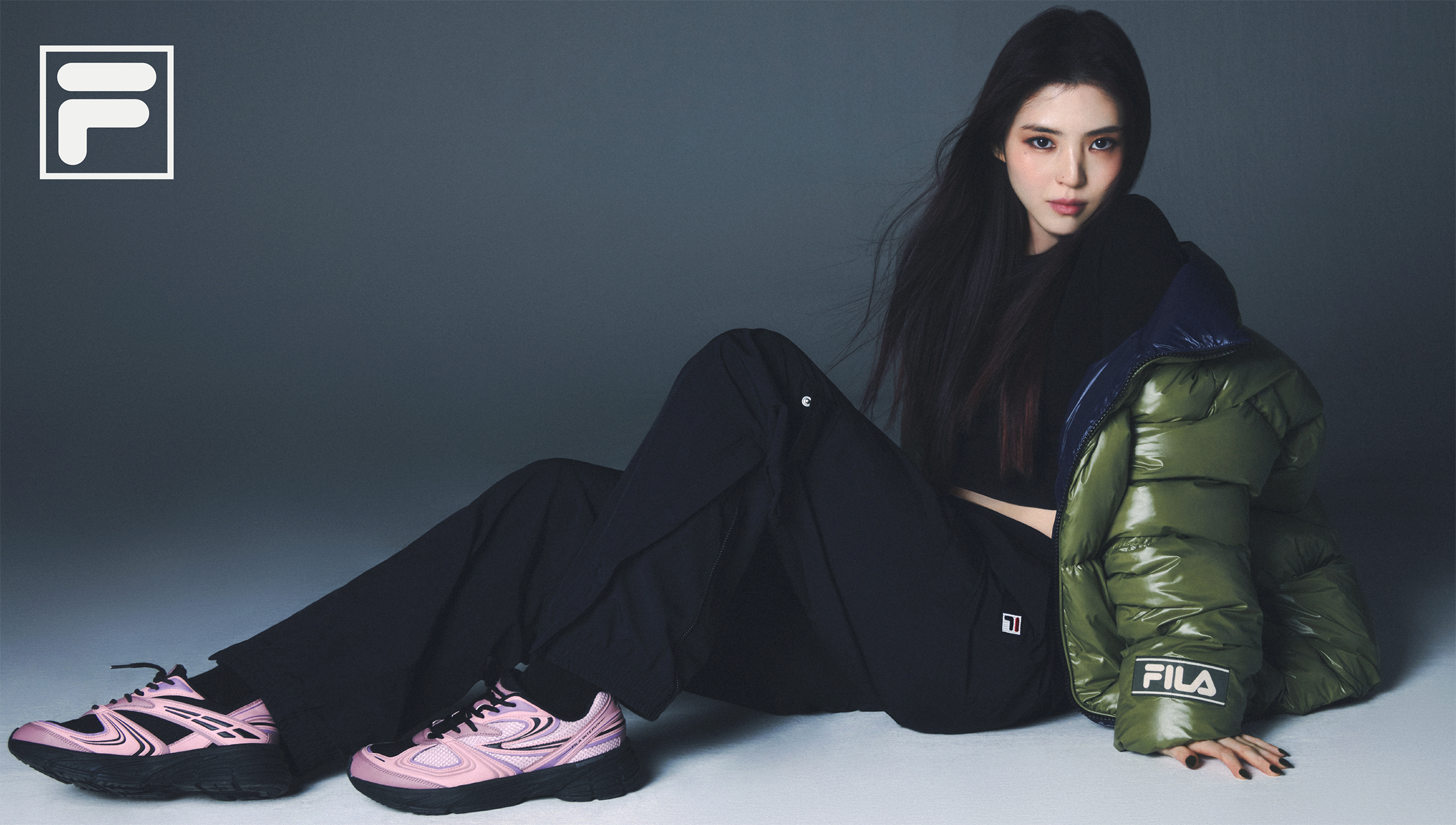 FILA フィラ ハーフジップ トレーナー レディース スウェット 裏
